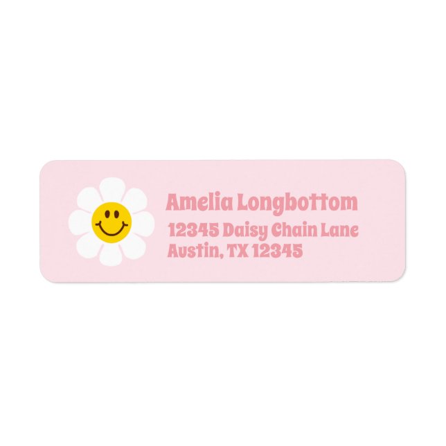 Smile Daisy Return Address Label (Front)