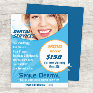 Smile Dentist Services Special Offer Template Flyer