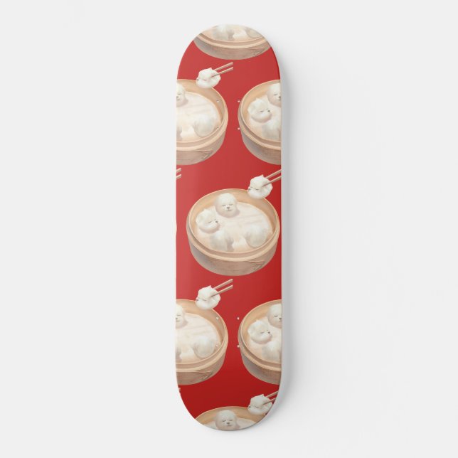Smile Dog – Xiao Long Bao Delight Skateboard (Front)