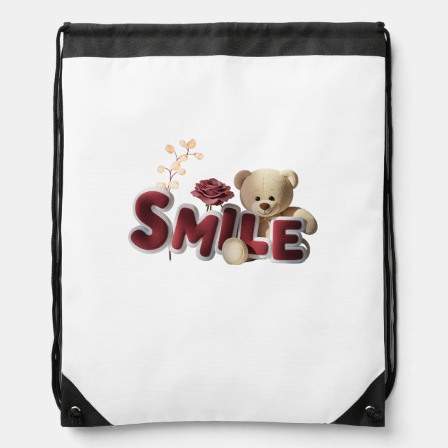 Smile Drawstring Bag (Front)