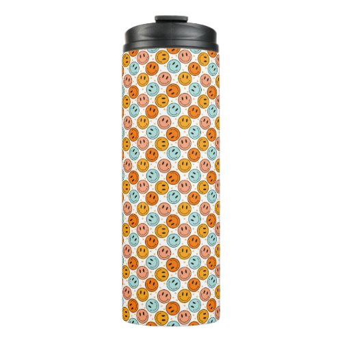 Smile Emoji Pattern Thermal Tumbler