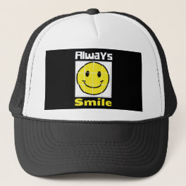 Smile emoji trucker hat