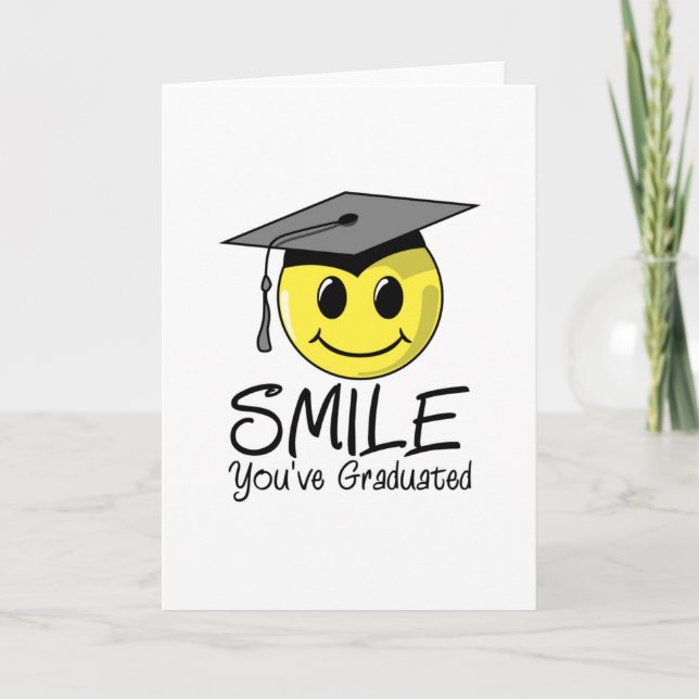 Smile Emoji You Graduated Graduation Cards (Front)