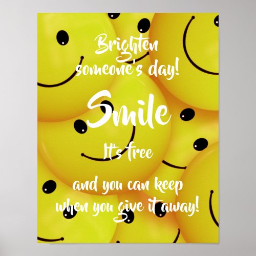 Smile Encourage Kindness Poster