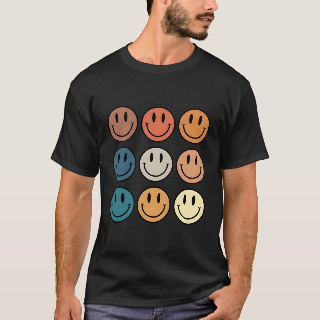 Smile Face 70'S Happy Smiling Face T-Shirt (Front)