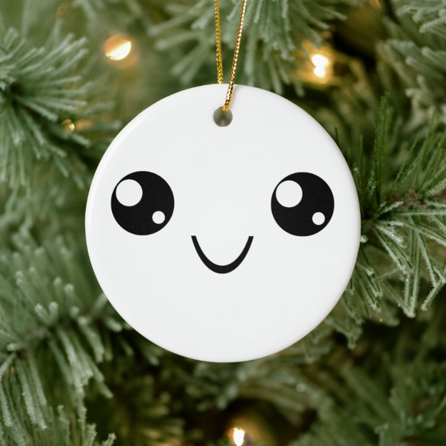 Smile Face Ceramic Ornament (Tree)