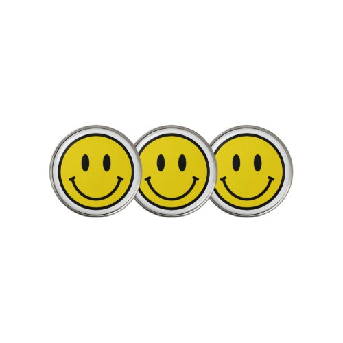 Smile Face Emoji Happy Golfing Sports Fun Golf Ball Marker