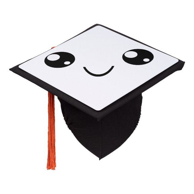 Smile Face Graduation Cap Topper (Angled)