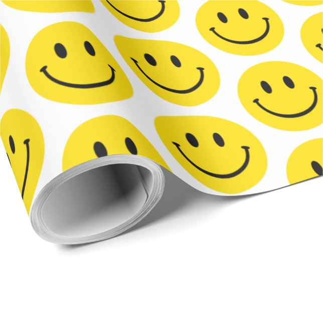 Smile Face Happy Get Well Thinking of You Kindness Wrapping Paper (Roll Corner)