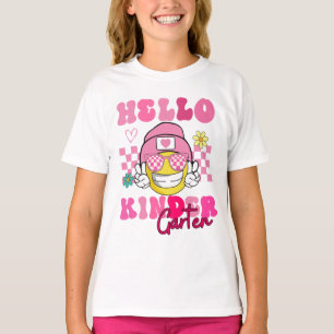 Smile Face Hello Kindergarten First day of School T-Shirt