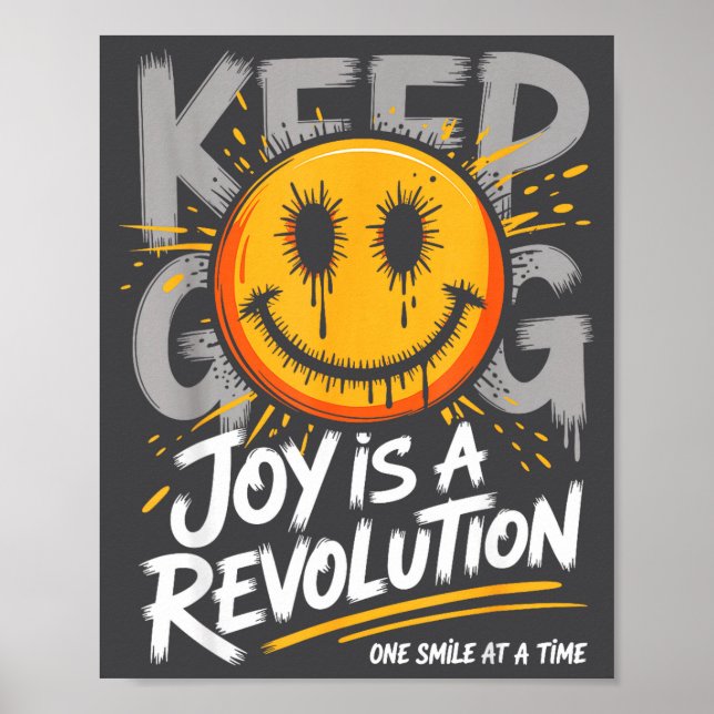 Smile Face Optimism Good Energy Mental Health Awar Poster (Front)