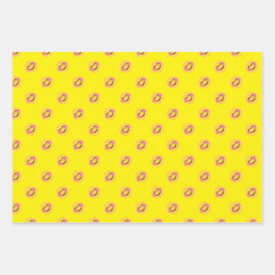 Smile face pattern encouragement friendship wrappi wrapping paper sheets