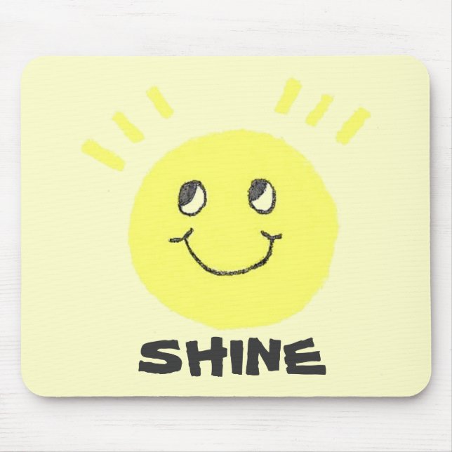 Smile Face Shine Mouse Pad (Front)