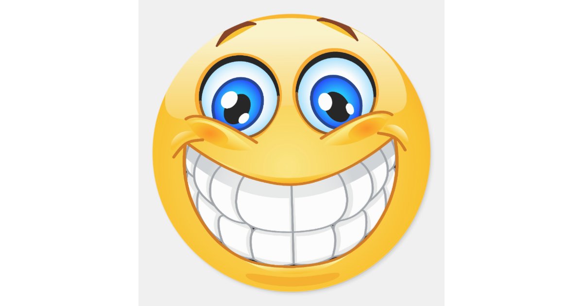 Smile Face Sticker Zazzle