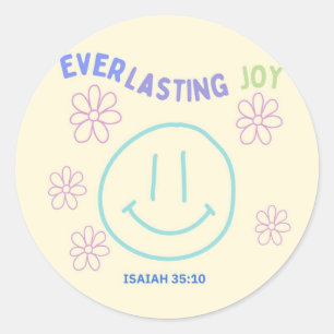 Smile Face Sticker/ 90s aesthetic/ colorful Classic Round Sticker