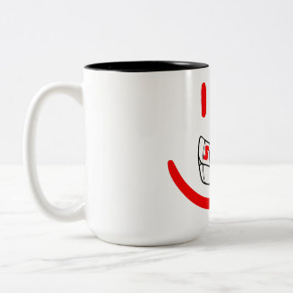 smile face  Two-Tone coffee mug