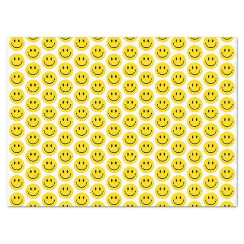 Smile Face Yellow Black White Happy Get Well Tissue Paper