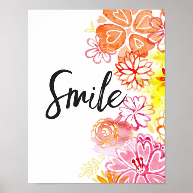 Smile, Flowers Art Print (Front)
