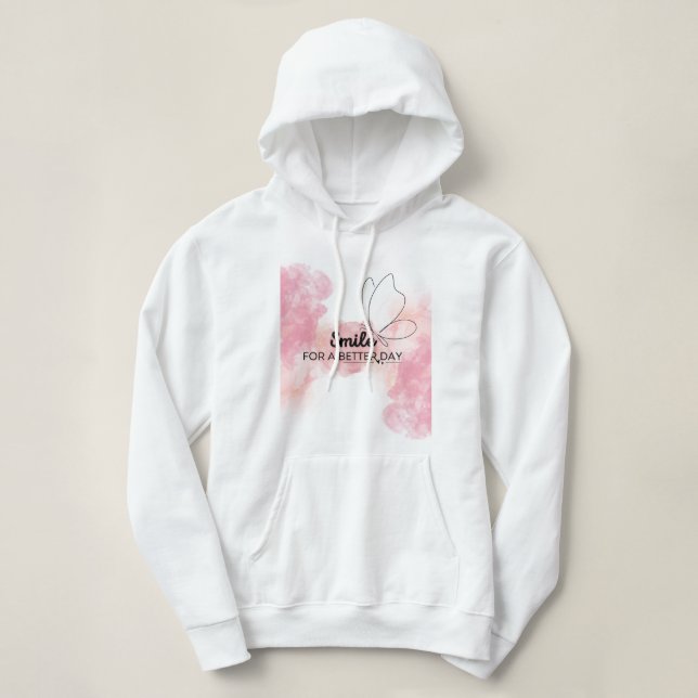 Smile For A Better Day Women Hoodie (Design Front)
