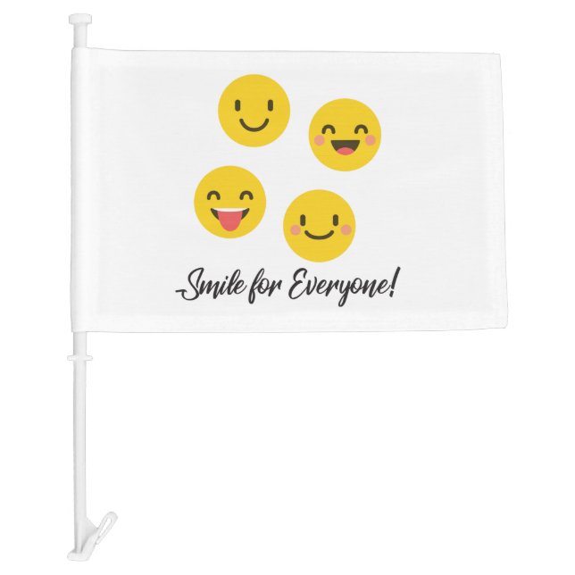 smile for everyone car flag (Front)