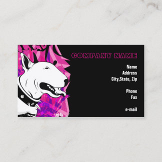 Smile for me! Bull Terrier Illustrated Business Card