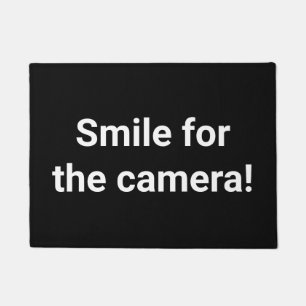 Smile for the camera doormat
