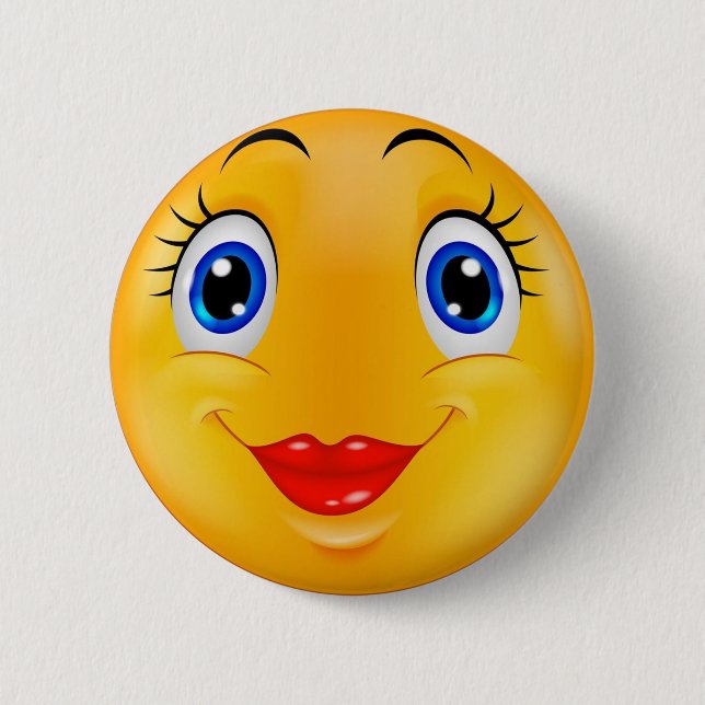 Smile girl button (Front)