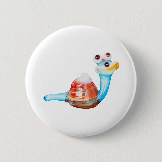 SMILE GLASS SNAIL BUTTON (Front)