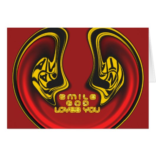 Smile God Loves You Beautiful Amazing Text Quote (Front Horizontal)