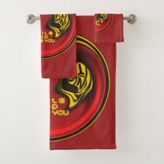 Smile God Loves You Beautiful Amazing Text Quote Bath Towel Set