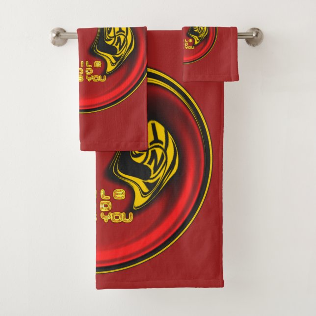 Smile God Loves You Beautiful Amazing Text Quote Bath Towel Set (Insitu)