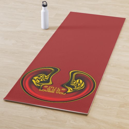 Smile God Loves You Beautiful Amazing Text Quote  Yoga Mat