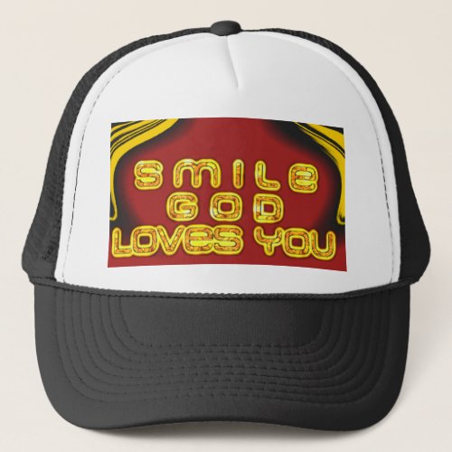 Smile God Loves You Customize Product Trucker Hat