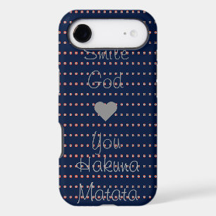 Smile, God Loves You" (Deep Blue & Beige Edition) iPhone 17 Air Case