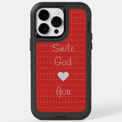 Smile God Loves You Happy Valentine OtterBox iPhone 14 Pro Max Case