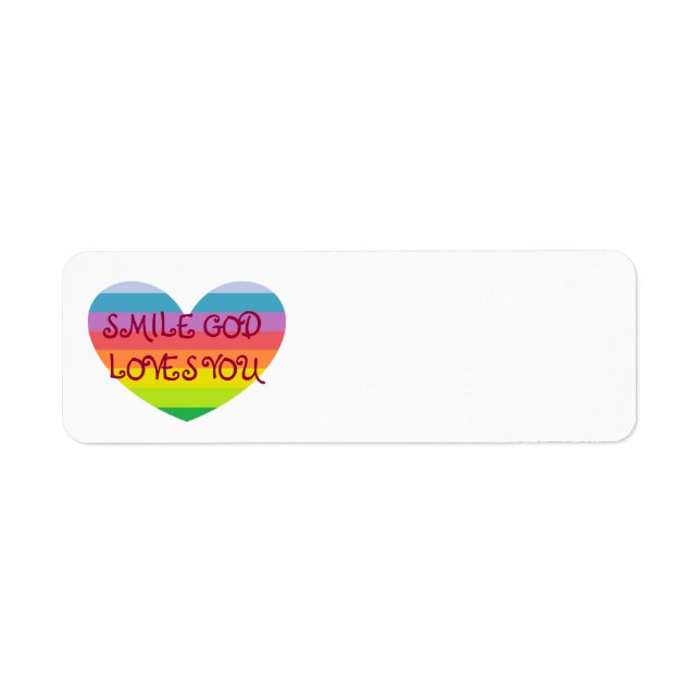 SMILE GOD LOVES YOU Label (Front)
