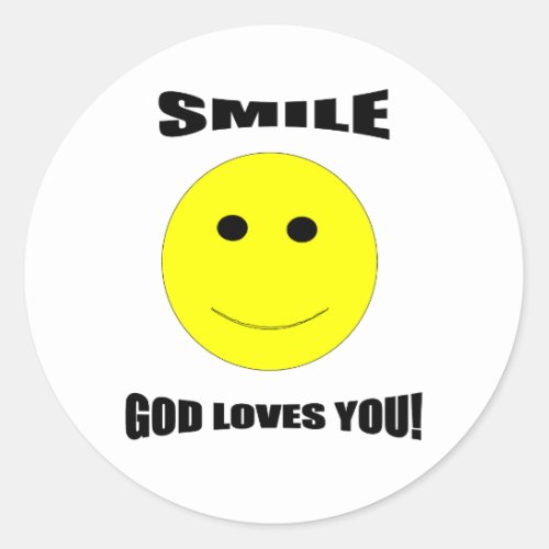 Smile God Loves You Sticker