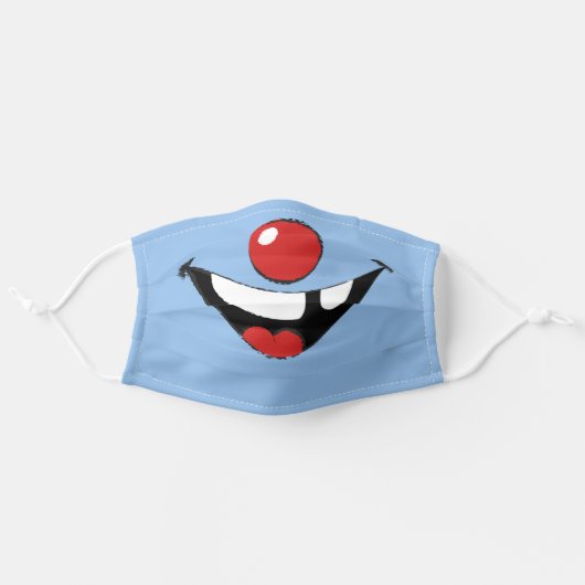 Smile - Goofy Red Nose, Face Mask (Front, Unfolded)
