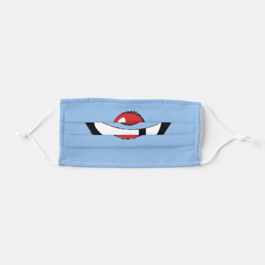 Smile - Goofy Red Nose, Face Mask (Front, Folded)