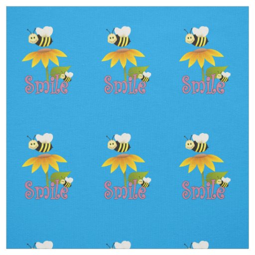 Smile Happy Bee Fabric