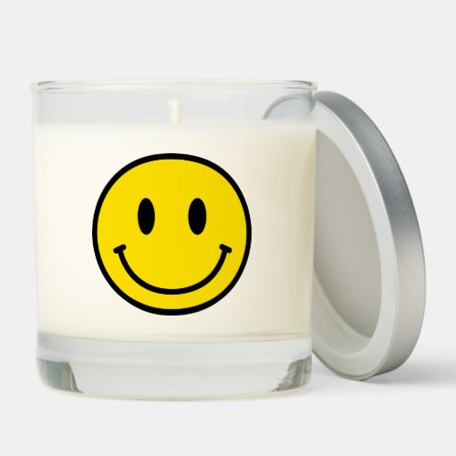 Smile Happy Face Emoji Retro Colorful Fun  Scented Candle