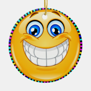 Smile Happy Face Friendship Ornamenet - SRF Ceramic Ornament