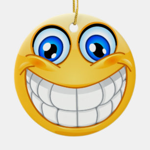 Smile Happy Face Friendship Ornamenet - SRF Ceramic Ornament