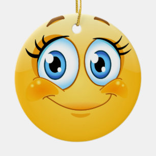 Smile Happy Face Friendship Ornamenet - SRF Ceramic Ornament