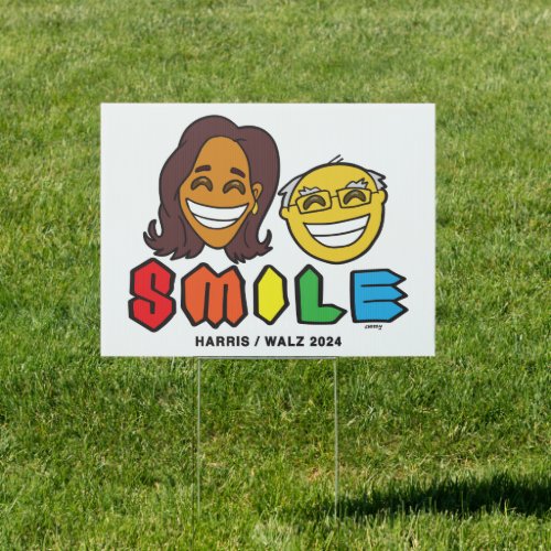 SMILE HARRIS  WALZ 2024 SIGN