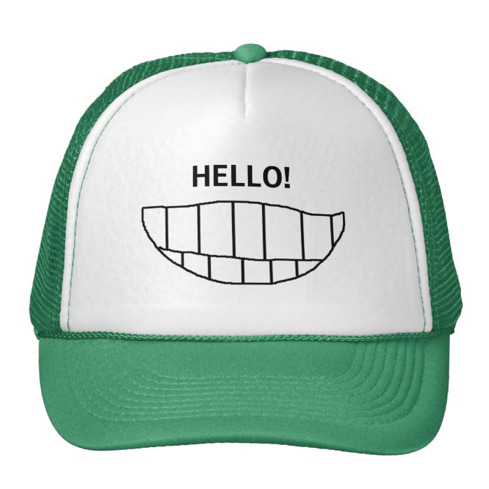 SMILE  HELLO   hat