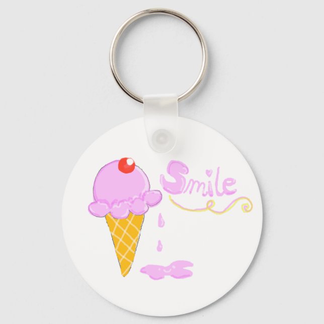 Smile Ice Cream Keychain (Front)