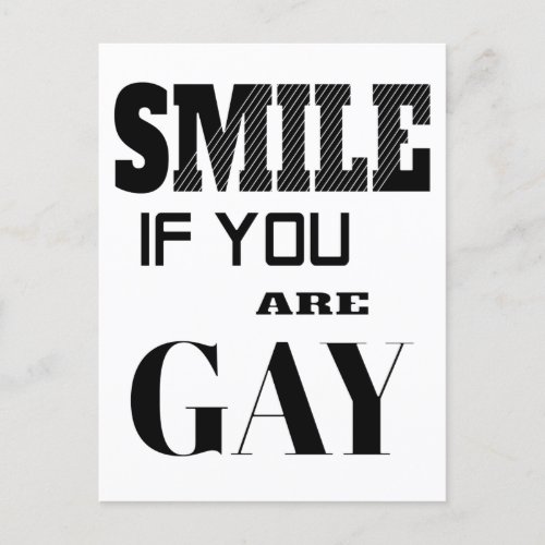 Smile if you are Gay Postcard