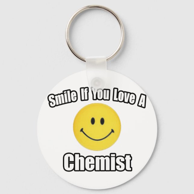 Smile If You Love a Chemist Keychain (Front)