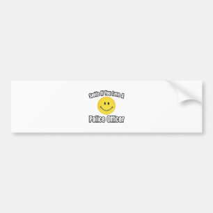 Smile If You Love a Police Officer Bumper Sticker